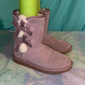 Koolaburra by UGG Lavender Purple Suede Kids Boots sz 1